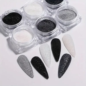 6pcs Nail Powder Micro Sand Shimmer Glitter Art Powder Dust Glimmer Hot Premium - Picture 1 of 6