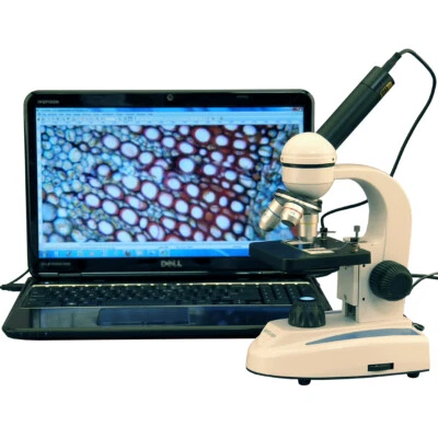 AmScope 40X-1000X Metal Frame Digital Student Microscope with USB Camera