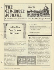 The Old-House Journal Volume 4 Number 1 January 1976 - Picture 1 of 1
