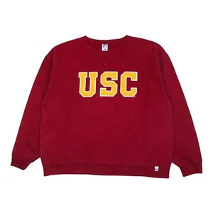 USC TROJANS SWEATSHIRT 2XL XXL CREWNECK PULLOVER RUSSELL ATHLETIC VINTAGE Y2K - Picture 1 of 3