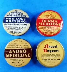 Lote 4 latas de muestra de médicos Medicone Derma aderezo andro anusal ungüent - Imagen 1 de 11