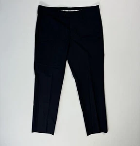 Emporio Armani Men 32x27 Wool Dress Pants VTG Black Designer Slacks Preppy Italy - Picture 1 of 11