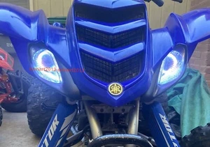 WH Halo Ring for Yamaha ATV Raptor 660R 2001-05 Demon Devil Angel Eye Flash DRL - Picture 1 of 36