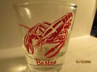 World Famous Boston Lobster - Standard Shotglass - Red /On Clear- Nice