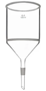 Eisco 1000ml Buchner Funnel, 19/26 Joint, G-3 Sintered Disc - Borosilicate Glass - Picture 1 of 1