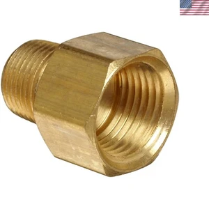 Brass NPT Threaded Pipe Fitting Adapter 3/8" Male x 1/2" Female - Corrosion-R... - Picture 1 of 4