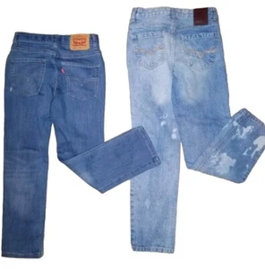 2 Pairs Jeans( Guess 👖Levi) Boys Size 10 - Picture 1 of 10