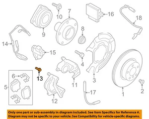 BMW OEM 11-18 X3 Brake Components-Caliper Mount Mount Bolt 34116797579 - Bild 1 von 2