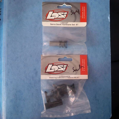 LOSI 4407 4409 SERVO SAVER & STEERING BELLCRANK 8B 8T LOSA4407 LOSA4409 NIP - Image 1 of 3
