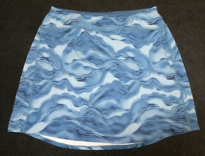 Saia esportiva feminina estampa azul elástica fitness/treino tênis tamanho G - Imagem 1 de 3