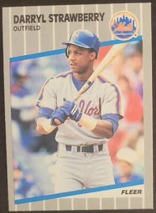 Trading Cards Baseball Darryl Strawberry Mets 1989 Fleer #49 - Picture 1 of 2