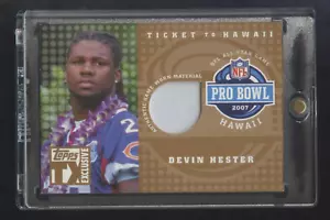 2007 TOPPS DEVIN HESTER GAME WORN PRO BOWL PATCH #ED 45/49 BEARS HOF RARE - Picture 1 of 2