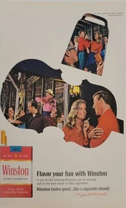 Winston Country Barn Dance 1967 Winston-Salem, NC pareja de violín anuncio impreso de colección - Imagen 1 de 1