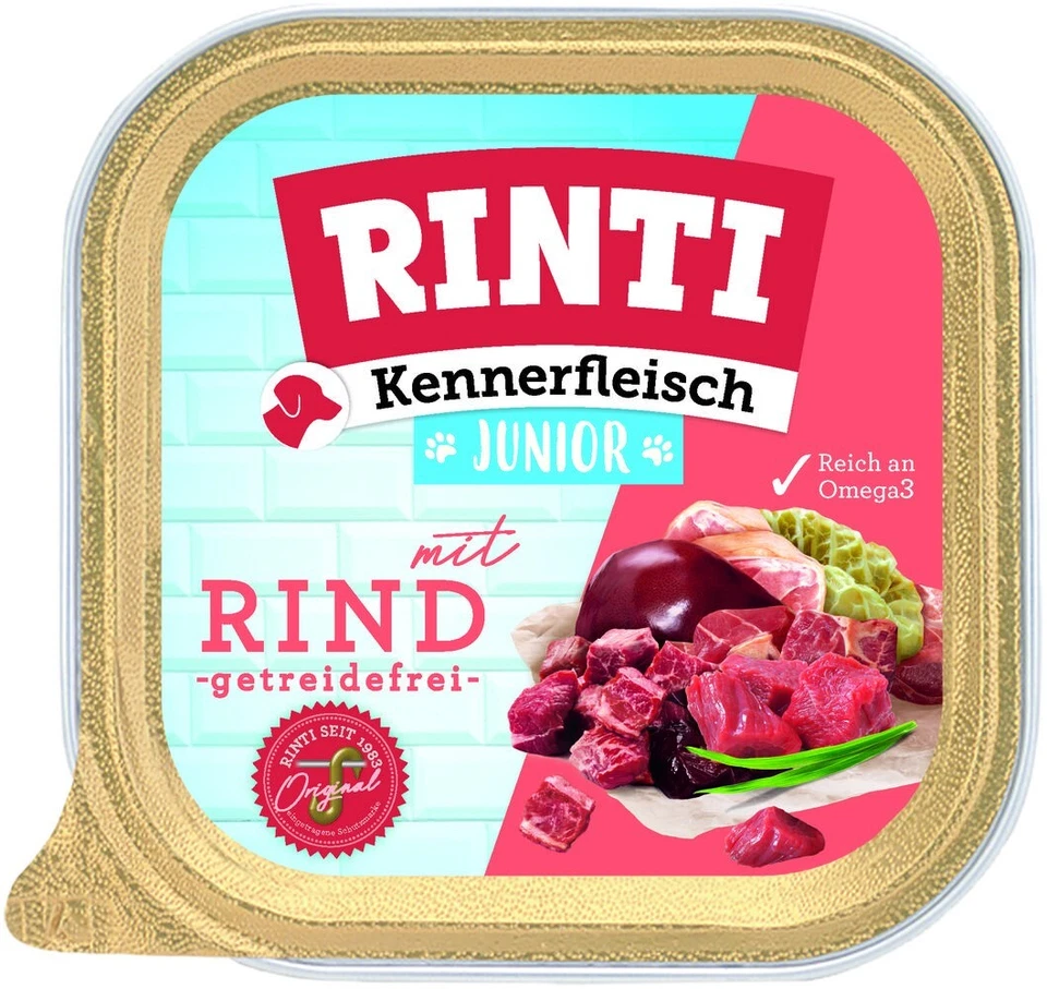 Rinti Schale Kennerfleisch Plus Junior mit Rind 9x 300g - Bild 1 von 1
