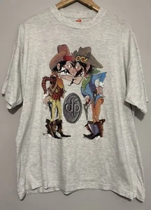 Vintage T-Shirt Super Cool Cowboy Schwarz Puder No1 90er Retro XL David Pedersoli - Bild 1 von 6