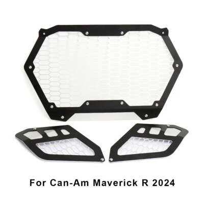 UTV Front Radiator Grill Guard Black Grill Protector For Can-Am Maverick R 2024 - Image 1 of 4