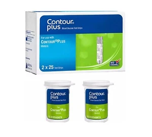 Contour Plus Blood Glucose Strips 50 Count ( 100% Original ) Multicolour - Bild 1 von 3