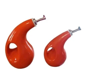 Rachael Ray Stoneware EVOO Oil and Vinegar Dispensing Bottle Set 2-Piece Orange - Picture 1 of 6