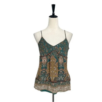 VTG Central Park West Womens 100% Silk Babydoll Cami Top Y2K Hippie Fairy Large - Image 1 of 4