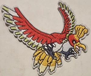 Ho-Oh Fuego/Tipo Volador Pokémon Legendario Bordado Hierro en Parche - Imagen 1 de 1