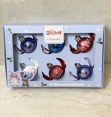 Disney Lilo & Stitch {Set of 6} Mini Shatterproof Christmas Ornaments-NEW - Image 1 of 4
