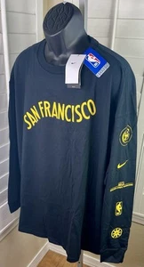 Nike NBA Golden State Warriors City Edition Max90 LS T-Shirt FN1106-010, Men 3XL - Picture 1 of 6