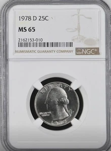 1978 D Washington Quarter MS 65 NGC Clad 25c Uncirculated SKU:I9498 - Picture 1 of 3