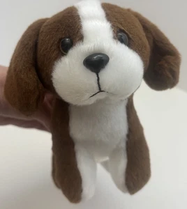 Entzückender kleiner braun & weißer Hund Plüsch 8 Zoll HK City Toys Neu ohne Etikett - Bild 1 von 7