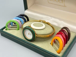 [Casi Como Nuevo] Reloj Gucci Change Bisel 11/12 Mujer Dorado 12 Colores Vintage Auténtico - Imagen 1 de 20