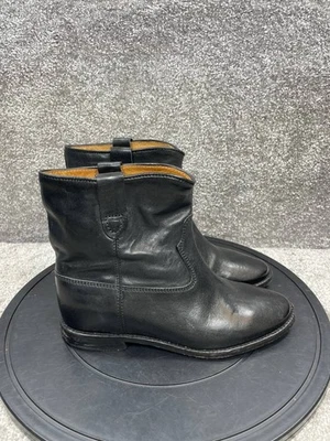 Isabel Marant Etoile Botas Mujer Talla 39 EU 8.5 US Cuero Negro Tobillo Pull On Foto 1 de 4