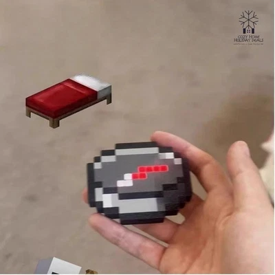 Minecraft Recargable Brújula Llavero Funcional LED Pixel Juguete Modelo Colgante Foto 1 de 4