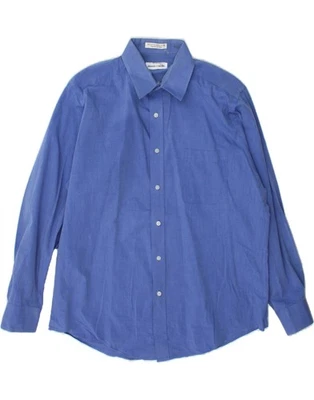 PIERRE CARDIN Mens Shirt Size 16 Large Blue Cotton CK64 - Image 1 of 3