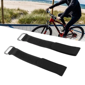 (Schwarz) 2Pcs Befestigungsriemen Nylon 20x200mm Einstellbare Elastische Fah KU - Photo 1/22