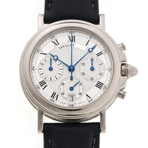 BREGUET Marine Chronograph 3460BB Automatic Cal.576 Silver Dial White Gold Uomo - Foto 1 di 8