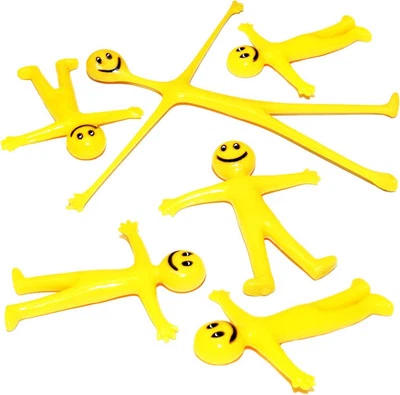 SHATCHI Yellow Stretchy Men Smile Face 1-200 Kids Birthday Party Bag Fillers Toys Favour