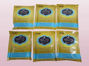 HASK OLIO DI ARGAN DAL MAROCCO RIPARAZIONE CONDIZIONATORE PROFONDO 1,75 OZ LOTTO DI 6 - Foto 1 di 3