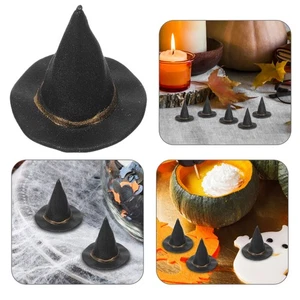 12 Pezzi Cappelli Strega Decorativi Giocattoli Bambino Piccolo per Artigianato Miniatura Halloween - Foto 1 di 12