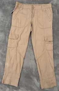 Calvin Klein Cargo Pants Women Size 4 Beige #0573 NEVER WORN-With Tags - Picture 1 of 14