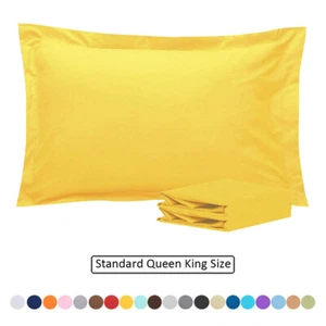Paquete de 2 fundas de almohada estándar Queen King ultra suaves sin decoloración de manchas - Imagen 1 de 125