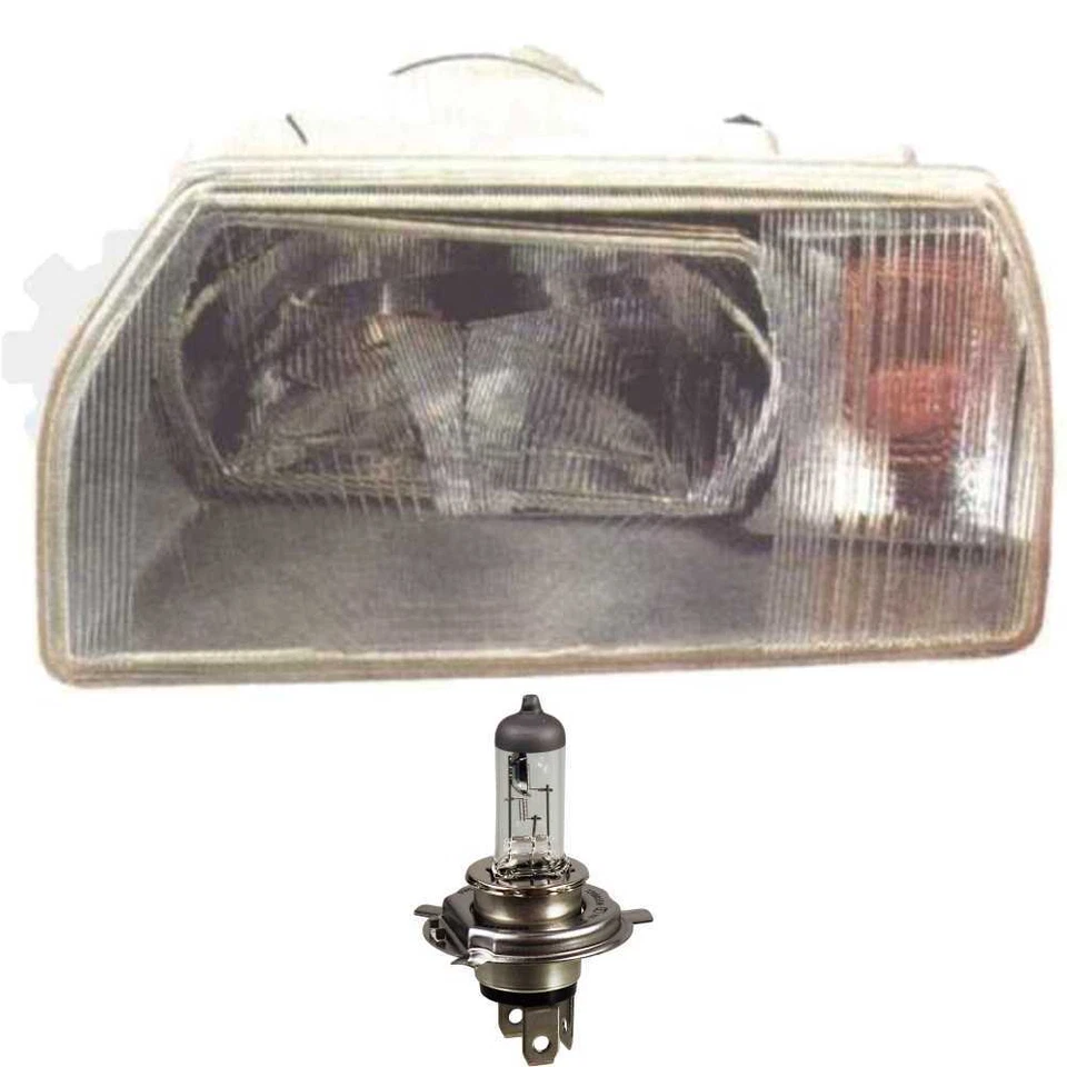 Halogen Scheinwerfer links für Skoda Favorit 88-12.94 H4 ohne Motor Blinker - Bild 1 von 1