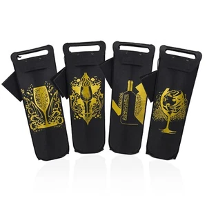 Premium Set Geschenk Taschen Filz Feier Wein Sekt Champanger Wiederverwendbar - Bild 1 von 5