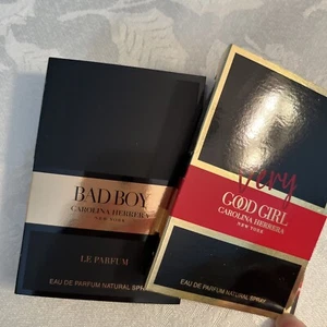 CAROLINA HERRERA Bad Boy Le Parfum & Good Girl EDP Spray .05oz X2 - Picture 1 of 4