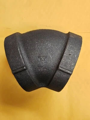 3" Cast Iron 45 Degree Elbow Class 125 -  MADE IN USA - ANVIL - FACTORY NEW - Image 1 of 4