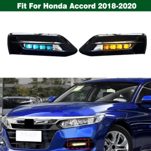 Pair LED DRL Daytime Running Fog Lights Lamps 3Colors For Honda Accord 2018-2020 - Picture 1 of 7