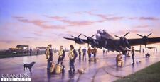Original painting replica Giclee canvas aviation print  Lancasters 101 sqd