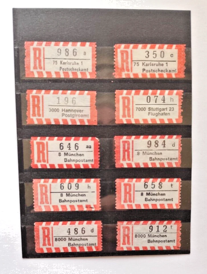 10 Sonder R-Zettel von Privat laut Scan - Bild 1 von 1