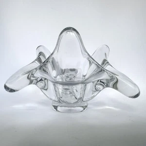Candelabro de cristal transparente estilo arte forma libre cónico cena - Imagen 1 de 7