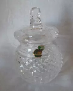 Tarro de galletas Waterford Crystal Ireland con tapa y pegatina - Imagen 1 de 6