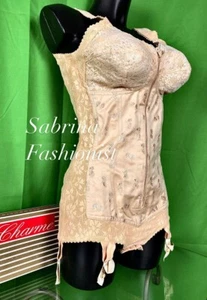 💎GUÊPIÈRE VINTAGE TG.5 BODY MODELLANTE REGGICALZE LOAN CHIC STECCATO 1950 - Zdjęcie 1 z 8