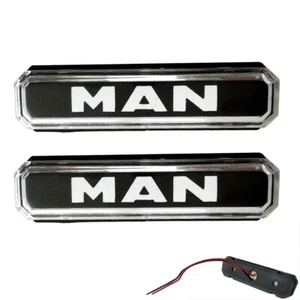 2x LED Begrenzungsleuchten Leuchte Man Logo Weiss LKW 12V 24V Seitenmarkierung - Bild 1 von 4
